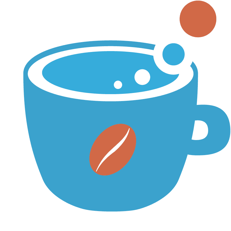 コーヒー1杯分の電話のロゴ